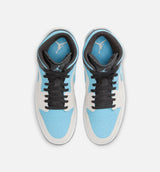 Air Jordan 1 Mid SE Mens Lifestyle Shoe - Summit White/Blue Chill/Black