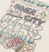 Block Party Cut Off Mens Short Sleeve Shirt - Bone