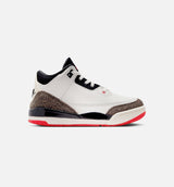 Air Jordan 3 Retro Sail and University Red Preschool Lifestyle Shoe - Sail/Black/University Red/Pale Ivory Free Shipping