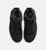 Air Jordan 4 Retro Black Cat Grade School Lifestyle Shoe - Black/Black/Light/Graphite