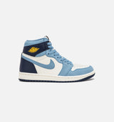 Air Jordan 1 Retro High OG White and Gold Womens Lifestyle Shoe - Blue/Gold