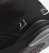 Air Jordan 5 Retro Halloween Preschool Lifestyle Shoe - Black/Black/Picante Red/Glow N The Dark