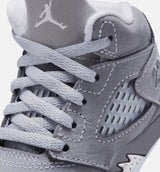 Air Jordan 5 Retro Wolf Grey Infant Toddler Lifestyle Shoe - Light Graphite/White/Wolf Grey