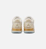 Air Jordan 3 Retro Sail and Pale Ivory Womens Lifestyle Shoe - Sail/Team Gold/Pale Ivory/Metallic Gold/Ice