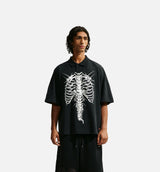 Your Message Here Mens Short Sleeve Shirt - Black/Safety Orange