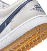 Air Jordan 1 Low Retro Mens Lifestyle Shoe - White/Neutral Grey/Gum Medium Brown/Midnight Navy
