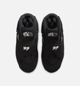 Air Jordan 8 Retro Chrome Black And Light Graphite Grade School Lifestyle Shoe - Black/White/Light Graphite