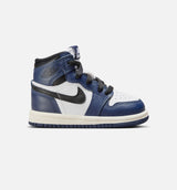 Air Jordan 1 Retro High OG Midnight Navy Infant Toddler Lifestyle Shoe - Midnight Navy/White
