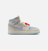 Air Jordan 1 Retro High OG Psychic Blue Preschool Lifestyle Shoe - Pale Ivory/Psychic Blue/Coconut Milk