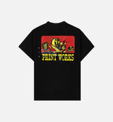 The Works Logo Mens Short Sleeve Shirt - Black