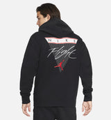 Flight Fleece Graphic Mens Hoodie - Black/White/Red