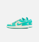 Air Jordan 1 Low Womens Lifestyle Shoe - Teal Blue/ Beige