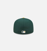 Oakland Athletics Comic Cloud 59FIFTY Fitted Cap Mens Hat - Green/Yellow