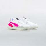 Clyde Hardwood Mens Basketball Shoe - White/Pink