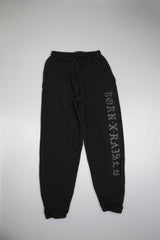 Flocked Sweatpant Mens Pants - Black