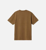 Pocket Tee Mens Short Sleeve Shirt - Brown