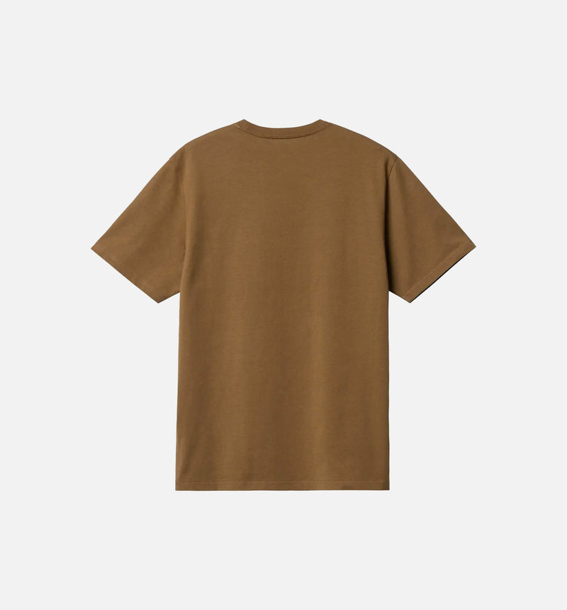Pocket Tee Mens Short Sleeve Shirt - Brown