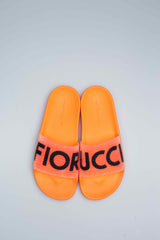 adidas X Fiorucci Adilette Womens Slides - Solar Orange/Solar Gold/Black/Red