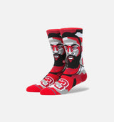 James Harden Mosaic NBA Legends Classic Crew Socks Men's - Red/Black/Grey
