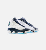 Air Jordan 13 Retro Obsidian Grade School Lifestyle Shoe - White/Obsidian/Dark Powder Blue