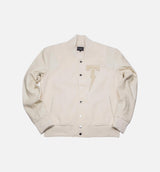 Thunder T Varsity Jacket Mens Jacket - Off White