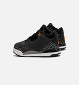 Air Jordan 3 Retro Fear Infant Toddler Lifestyle Shoe - Night Stadium/Total Orange