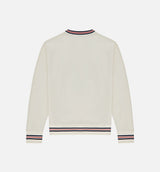 Converse X Todd Snyder Po Mens Crew Hoodie - White/Blue