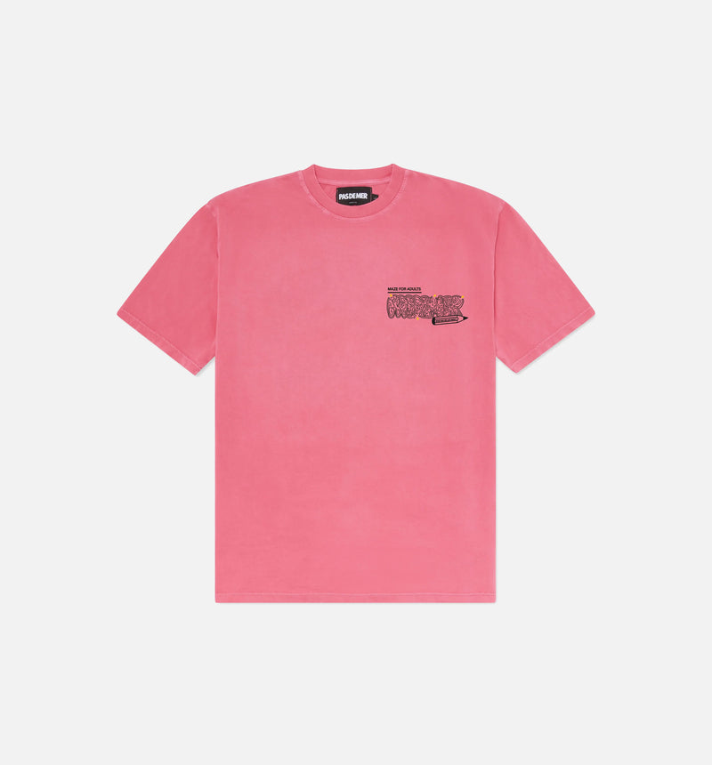 Hard Times Maze Mens Short Sleeve Shirt - Pink