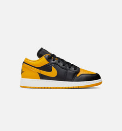 JORDAN 553560-072
 Air Jordan 1 Retro Low Yellow Ochre Grade School Lifestyle Shoe - Yellow/Black Image 0
