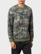 Quilted Crew Sweater Mens Sweater - Camo