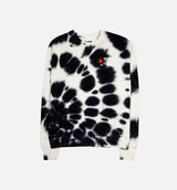 Nice Day Tie Dye Crewneck Mens Crew - Black/White