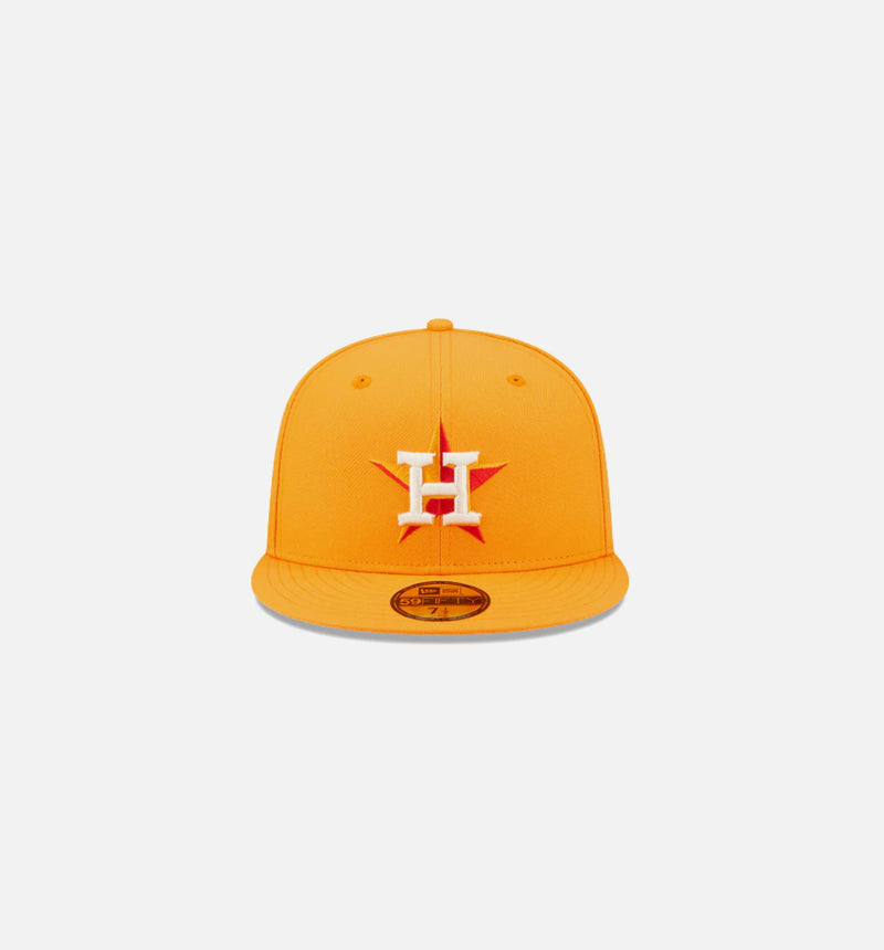 Houston Astros State Fruit 59FIFTY Fitted Cap Mens Hat - Yellow