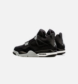 Air Jordan 4 Retro Black Canvas Mens Lifestyle Shoe - Black Limit One Per Customer