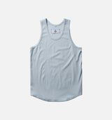 Scalloped Tank Mens Tank - Sky Blue