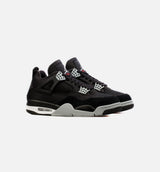 Air Jordan 4 Retro Black Canvas Mens Lifestyle Shoe - Black Limit One Per Customer