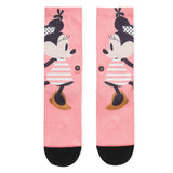 Sassy Minnie Mouse Socks Girl's - Pink/Black/White