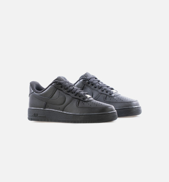Nike Air Force 1 \'07 CW2288-001 Mens 12 Shoes Core Black Leather Swoosh Sneakers Nike Air Force 1 07 LE Mens Lifestyle Shoe Black CW2288-001  main image 4