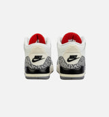 Air Jordan 3 Retro White Cement Reimagined Preschool Lifestyle Shoe - White/ Grey