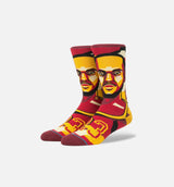 Lebron James Mosaic NBA Legends Classic Crew Socks Men's - Burgundy/Yellow