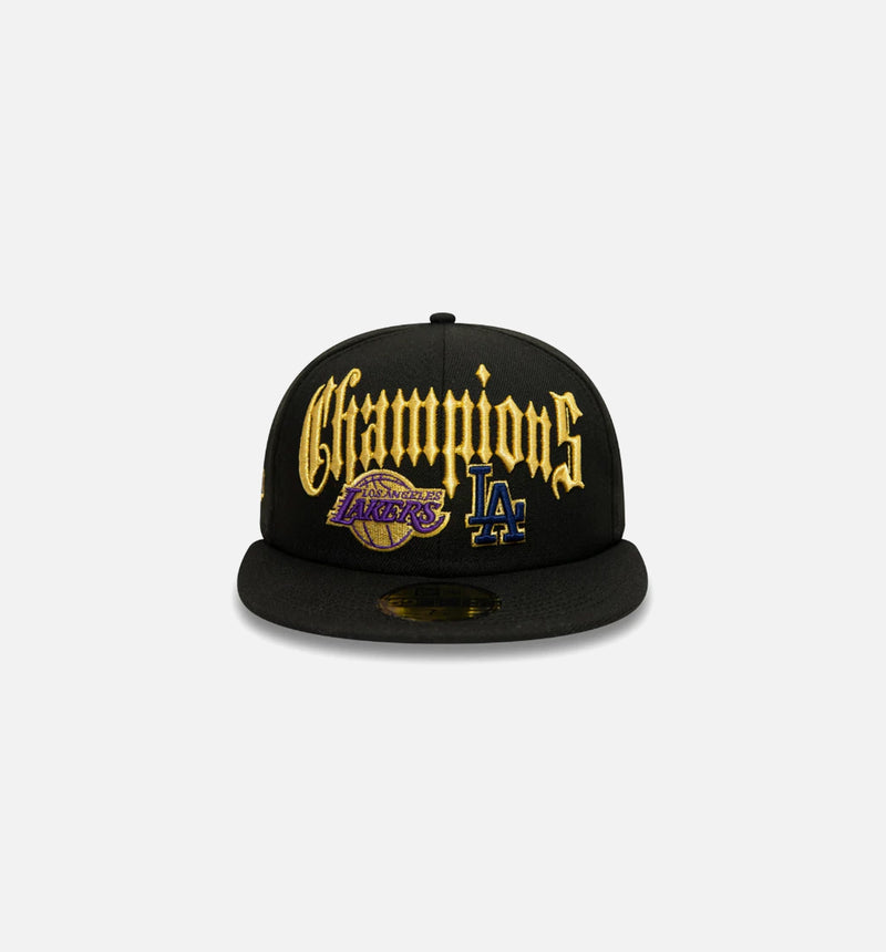 Champions 5950 Lakers & Dodgers Mens Hat - Black