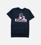 Classic Sphinx Mens Logo T-Shirt - Dusty Blue/White
