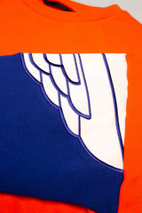 Air Jordan Wings Classic Mens Crew Shirt - Team Orange/Deep Royal Bllue/Crimson Tint