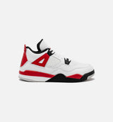 Air Jordan 4 Retro Red Cement Preschool Lifestyle Shoe - White/Red