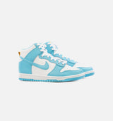 Dunk High Blue Chill Mens Basketball Shoe - Blue/White