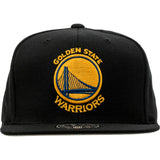 Golden State Warriors NBA High Crown Fitted Hat Men's - Black/Yellow