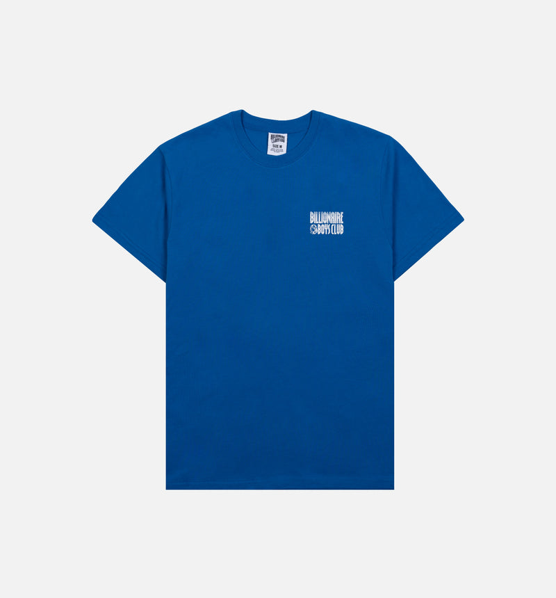 BB Stickered Mens Short Sleeve Shirt - Blue
