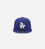 Los Angeles Dodgers Comic Cloud 59FIFTY Fitted Cap Mens Hat - Blue
