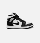 Air Jordan 1 Retro Mid Panda Womens Lifestyle Shoe - Black/White
