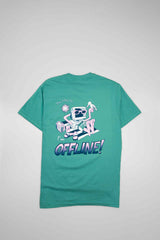 Offline Mens T-Shirt - Seafoam Green/Pink