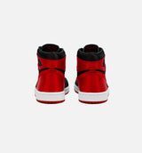 Air Jordan 1 Retro Hi OG Satin Bred Womens Lifestyle Shoe - Black/Red